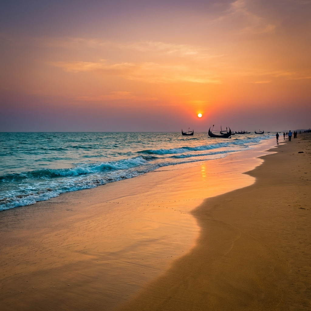 Cox's Bazar Beach Sunset